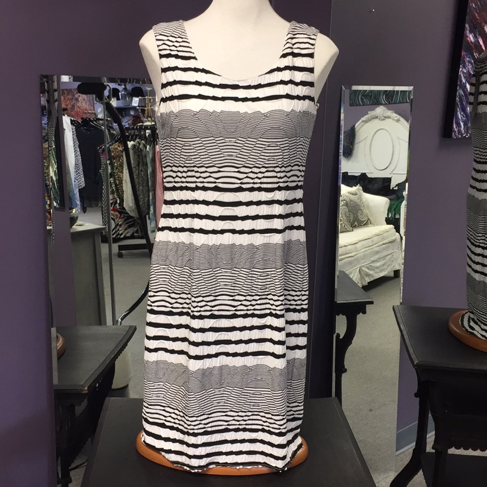 Black and cream dress